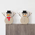 45 Pcs Christmas Snowman Face Stencils, 3 Inch Small Christmas Stencil Reusable Plastic Drawing Templates Craft Kits for Painting on Wood Cookie G...