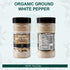Soeos Organic White Pepper Ground, Non-GMO, Freshly Peppercorn Powder Bulk, Packed To Keep Peppers Fresh, Ready To Use Peppercorns For Refill, 4 o...
