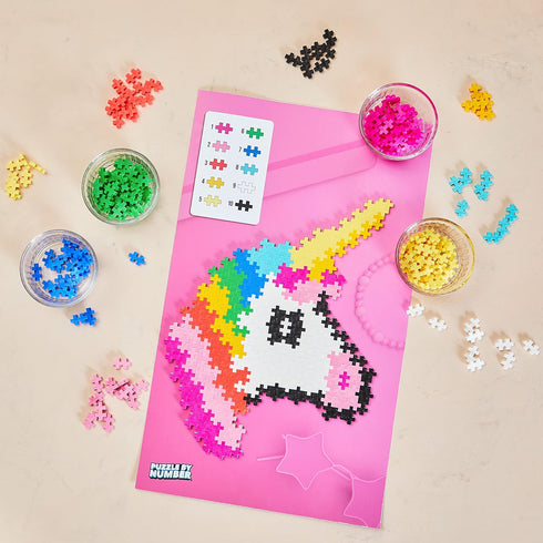 Plus Plus - Puzzle By Number - 250 Piece Unicorn - Construction Building Stem / Steam Toy, Interlocking Mini Puzzle Blocks for Kids...