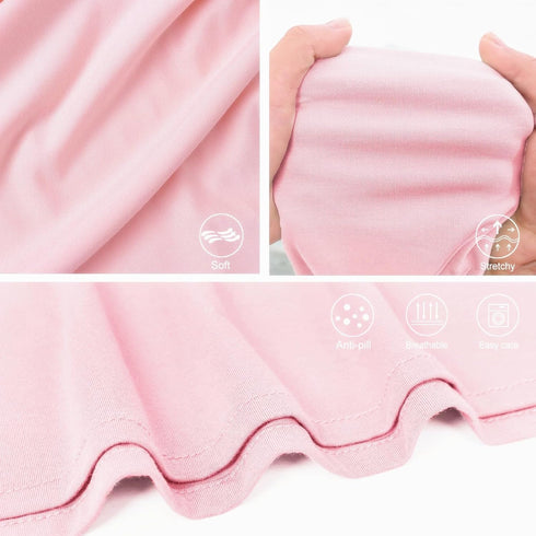 Newborn Swaddle Blanket with Hat Set Baby Swaddle Set Hospital Receiving Blankets for Girls Boys(Blush,35"*35")...
