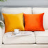 MZPSO Pack of 2, Velvet Super Soft Solid Decorative Square Throw Pillows Covers Set Cushion Case for Sofa Bedroom Car 18 x 18 Inch 45 x 45 cm Oran...
