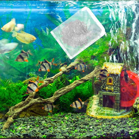 Giantree 10 Pcs Aquarium Filter Media Bags, Large Reusable Aquarium Media Bag Fish Tank Mesh Filter Bags with Zipper for Activated Carbon Ceramic ...