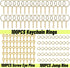 Key Chains 100Pcs Key Chain Rings Kit with Open Jump Ring & Screw Eye Pins,Keychain Accessories for Jewelry Crafts Keychains Making Supplies...