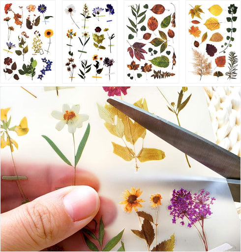 Rub On Transfer Sticker Scrapbook Stickers Flower Stickers Decoration Sticker Planner Stickers Plant Stickers for Scrapbooking Diary Album Journal...