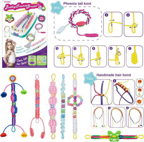 Friendship Bracelet Making Kit Toys for Girls, Ages 7-12 Girls Gifts Ideas, Arts and Crafts String Maker, Bracelet DIY, Kids Jewelry Kit, Best Gif...