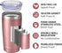 SUNWILL Travel Coffee Tumbler 20 oz, Insulated Mug with Lid, Stainless Steel Cup for Hot and Cold Drinks, Rose Gold...
