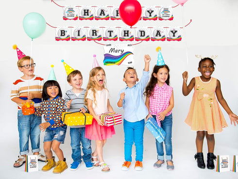Celebrate With an Impression Premium Rainbow Party Bags, Party Favor Bags, New, Treat Bags, Gift Bags, Goody Bags, Party Favors, Party Supplies, D...