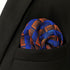 S&W SHLAX&WING Ties for Men Blue Copper Matching Pocket Square Only...