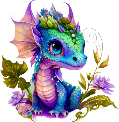 Fabric Panel 8"x8" Dragon 100% Cotton Quilting Panel Square AM1416...