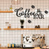 Metal Coffee Bar Sign Rustic Coffee Hanging Décor for Coffee Bar Metal Coffee Wall Art for Coffee Bar Home Office Kitchen(Coffee Bar and Bean Styl...