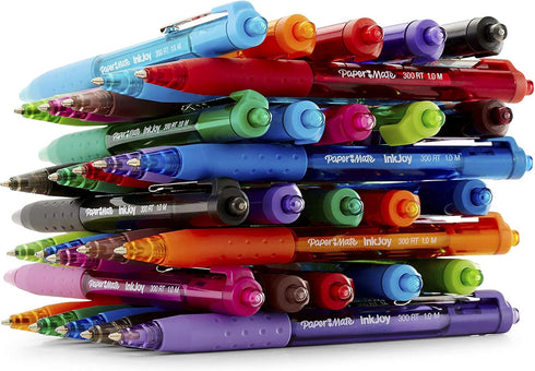 Paper Mate InkJoy 300RT Retractable Ballpoint Pens, Medium Point (1.0mm), Black, Pack of 36, Ideal for Office Supplies, Journaling, and Writing Ac...