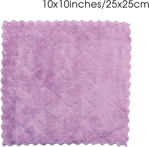 kimteny 12 Pack Dish Towels, 10x10 in Premium Dish Cloths, Super Absorbent Kitchen Towels Coral Velvet Dishcloths Nonstick Oil Fast Drying Washclo...