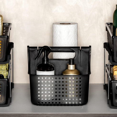 madesmart Small Soft Grip Under Sink Bathroom Storage, Multi-Purpose Home Organization, EPA Certified, Premium Antimicrobial Carbon...