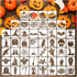 50 PCS Small Halloween Stencils Reusable, 3x3 Inch Halloween Stencils for Painting on Wood DIY Crafts Ornaments Wood Halloween Decoration (50pcs 3...