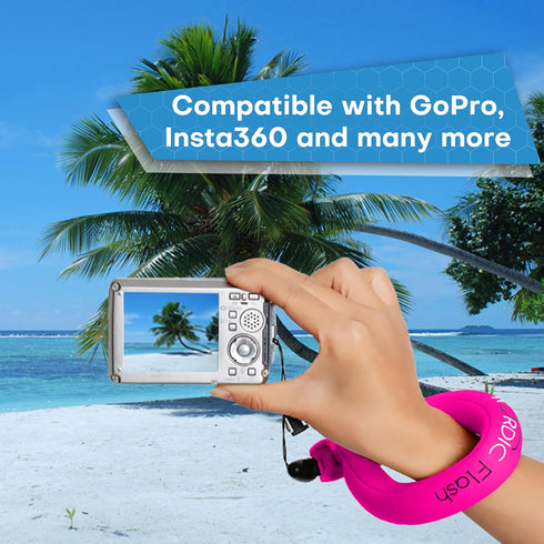 Waterproof Camera Floaty (2-Pack) – Floating Strap for Action Cameras, GoPro Accessories, DJI Floating Handle, Phone Floating Strap, and Pool Floa...