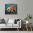 Posterizer 1 pcs- Abstract print of an orange fish in the sea-Art for Animal Lovers-Abstract & Modern Art- Gift for Men Women Entrepreneur -Decor ...