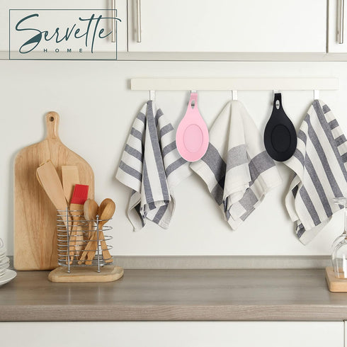 Silicone Spoon Rest for Kitchen Spoon Holder - Pink...