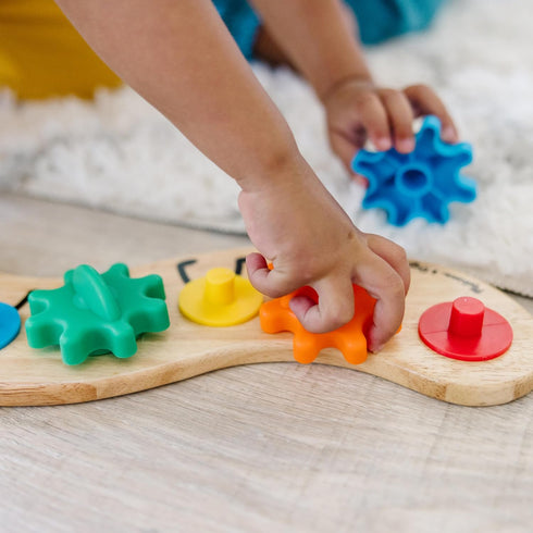 Melissa & Doug Rainbow Caterpillar Gear Toy With 6 Interchangeable Gears - For Toddlers And Babies...