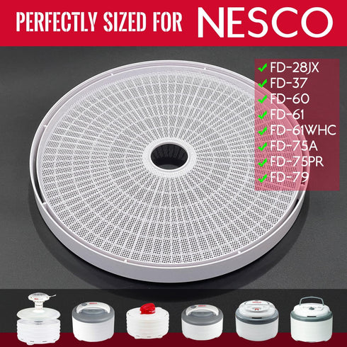 GUCUJI Pack of 5 Premium Non stick Round Silicone Dehydrator Sheets For Fruit Dryer Mesh...
