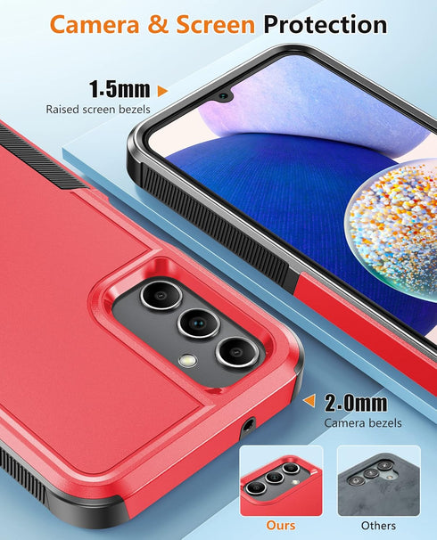 JXVM for Samsung Galaxy A14 5G Case: Dual Layer Shockproof Military Heavy Duty Full Body Protection Tough Rugged Durable Protective Cell Phone Cov...
