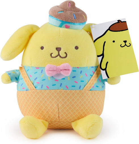 GUND Sanrio Hello Kitty and Friends Pompompurin Ice Cream Plush, Stuffed Animal for Ages 1 and Up, Yellow, 6”...