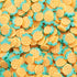 LiQunSweet 3500 Pcs Fake Pineapple Fruit Shape Slice Decoden Nohole Charms Handmade Polymer Clay Cabochons for Decorations DIY Cake Dessert Phone ...
