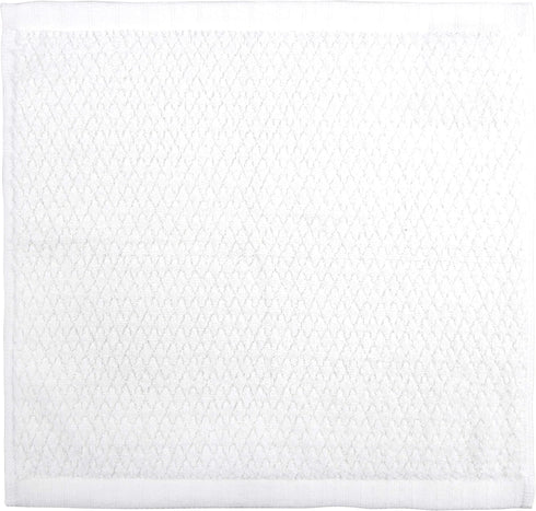 Diamond Jacquard Washcloth, Set of 6, 13" x 13", White...