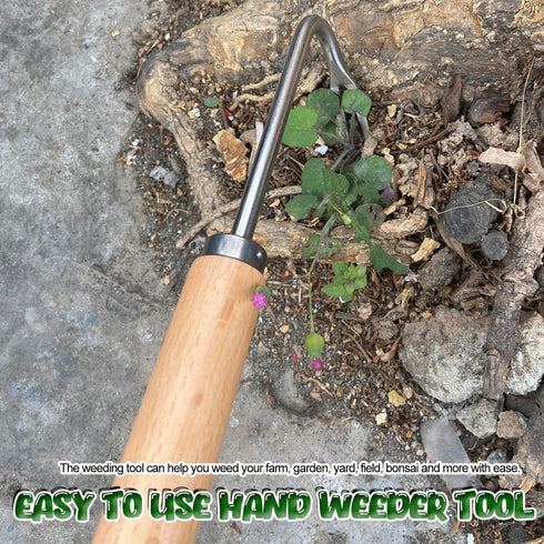 16” Weed Puller Tool & Weeding Artifact Uprooting Weeding Tool Weeder Tool for Yard Long Handle Convenient and Easy to Use, Gardening Hand Weeder ...