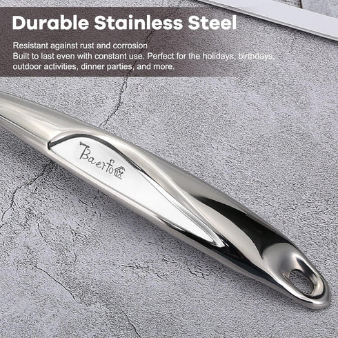 Kitchen Utensils, Contains Soup ladle, Spaghetti Claw, Wok Turner Shovel, Slotted Turner, Premium Stainless Steel, No rust, Dishwasher Safe (Slott...