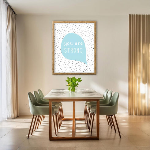Posterizer 1 pcs-Positive Affirmations For Kids-you are strong-Motivational & Inspirational Art Gift for Men Women Entrepreneur Teens Decor for ...