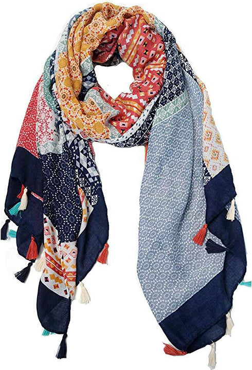 Ahyuan Scarves for Women Large Lightweight Floral Flower Spring Scarf Fashion Wrap Shawls Oversized Shawl Cape...
