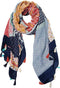 Ahyuan Scarves for Women Large Lightweight Floral Flower Spring Scarf Fashion Wrap Shawls Oversized Shawl Cape...