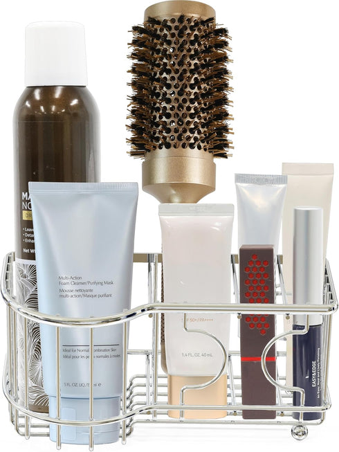 Simple Houseware Multi-Functional 6 Slots Toothbrush Holder, Chrome...