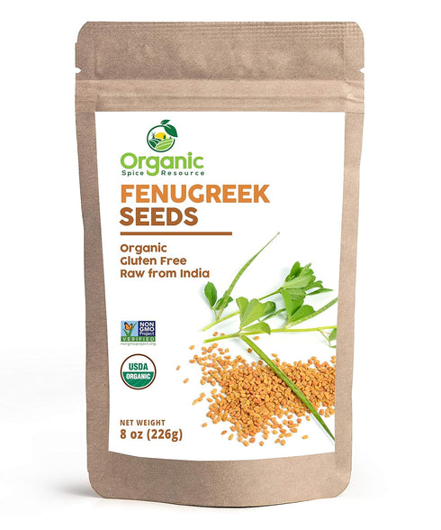 Organic Fenugreek Seeds | 8 Ounce | USDA Organics and Non-GMO Verified Project Approved | Product of India | 100% Raw and Natural | Resealable Kra...