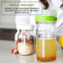 Masontops kefir lid mason jar lids wide mouth mason jar lids living culture grain drainer starter kit for home fermentation 2 packs...