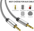 3.5mm Nylon Braided Aux Cable 6FT, Audio Auxiliary Input Adapter Male to Male Cord for Headphones, Car, Home Stereos, Speaker, iPhone, iPad, iPod,...