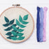 Leisure Arts Embroidery Kit 4" Teal Leaves - cross stitch kits for beginners - embroidery kit for beginners - embroidery kits for adults - embroid...