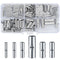 120 Pcs Non Insulated Butt Connectors, Uninsulated Butt Splice Connectors, 22-16 Gauge Electrical Wire Seamless Connectors Crimp Ferrule Terminals...