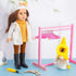 11 Pcs Doll Garment Rack with Wooden Dolls Clothes Hanger 11.8 Inches Doll Closet Mini Doll Clothes Hangers Doll Wardrobe Furniture Accessories fo...