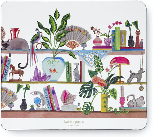 Kate Spade New York Leatherette Mouse Pad, 9" x 8" Mouse Mat with Non-Slip Back, Cute Mouse Pad for Office Desk, Bookshelf...