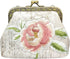 Embroidery Floral Buckle Coin Purse Kiss Lock Wallet(white-1)...