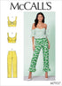 McCall's Patterns McCall's Women's Pants, Crop Tank, Shoulder Top, Sizes 6-14 Sewing Pattern, White...