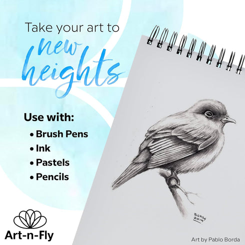 Artists Sketchbook for Drawing 9x12" with Spiral Bound - Smooth Sketch Book for Drawing & Sketching 100 Sheets 70lb - Sketch Pad for Pencil, Pen, ...