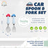 ARI MES - BPA-Free Toddler Car Utensils - Easy-Grip Car Spoon and Fork Set for Kids...