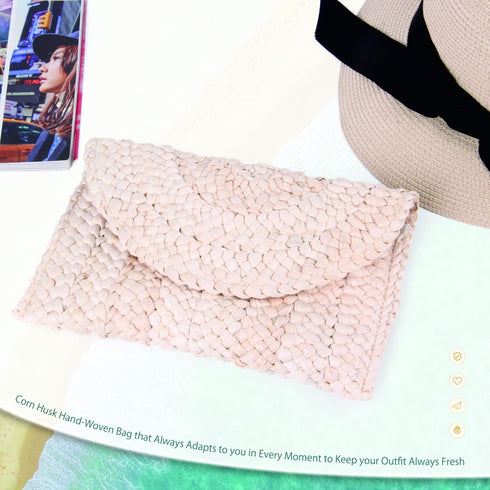 Straw Clutch Purses Straw Purses for Women Envelope Woven Clutch Handbags Summer Beach Bags...