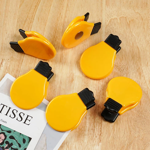 Bulb Refrigerator Magnet Clips Sets?Magnet Paper Clips, Snacks Bag Clips?Multipurpose Clips - Set of 6...