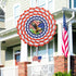 Hanging Wind Spinners Outdoor, American Flag Eagles Patriotic Wind Spinner 12in Large Metal 3D Art Kinetic Craft Spinner for Garden Sculptures Dec...