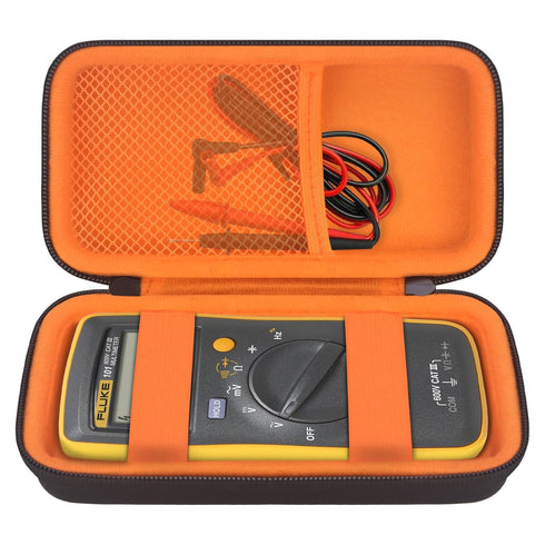Carrying Case for Fluke 101 Basic Digital Multimeter, Fluke 106/107 Handheld Portable Meter Equipment Travel Holder Tool Pouch, Pocket Fits Test L...