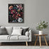 Posterizer 1 pcs-chic lush flowers with dark background-Floral & Botanical Art-Abstract & Modern Art-Decor for Home & Office- UNFRAMED Wall Art...