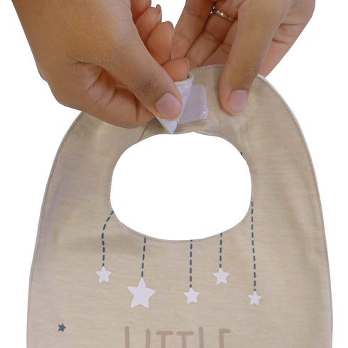 Neat Solutions 5 Pack Aspirational Bib Set with Mixed Fabrics & Water Resistant Inner Core - Boy, Grey Oatmeal While...